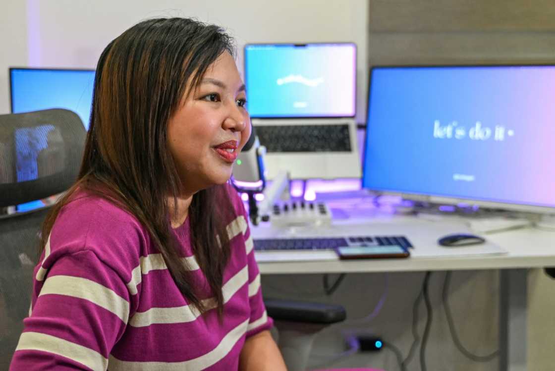 Nathalie Mago's work day begins after she's tucked her three daughters into bed Nathalie Mago's work day begins after she's tucked her three daughters into bed
