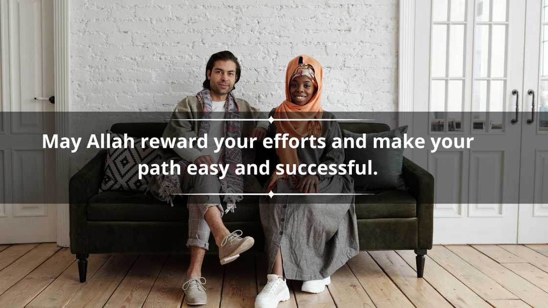 A Muslim couple on a couch