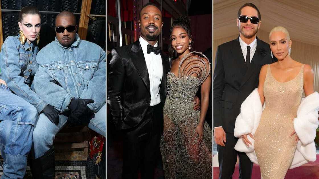 Kanye West, Julia Fox, Michael B Jordan, Lori Harvey, Kim Kardashian, Pete Davidson Kanye West, Julia Fox, Michael B Jordan, Lori Harvey, Kim Kardashian, Pete Davidson