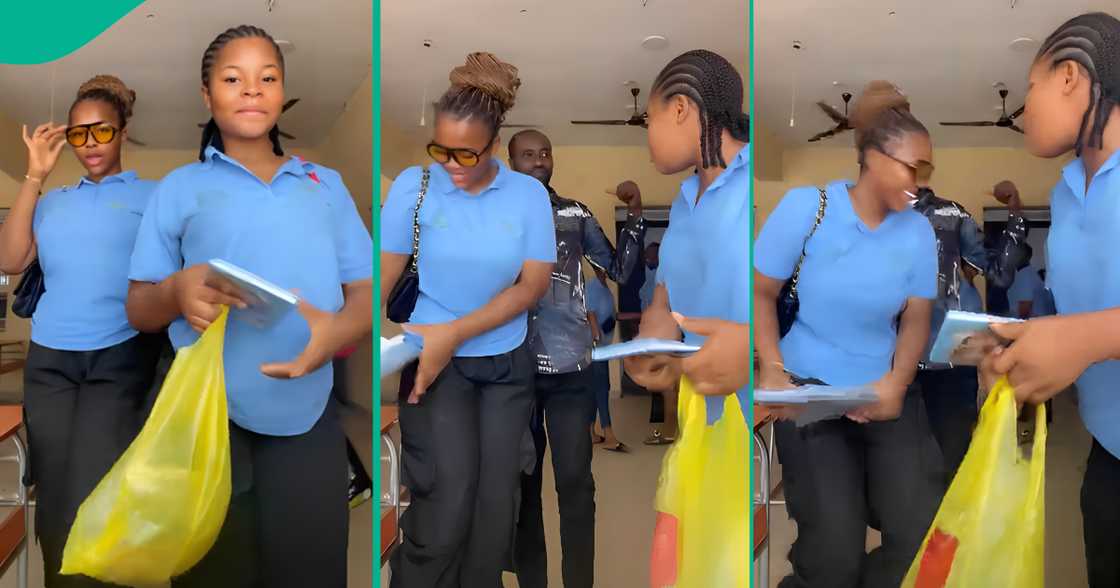 Two IMSU students take fast action after lecturer suddenly interrupted their video