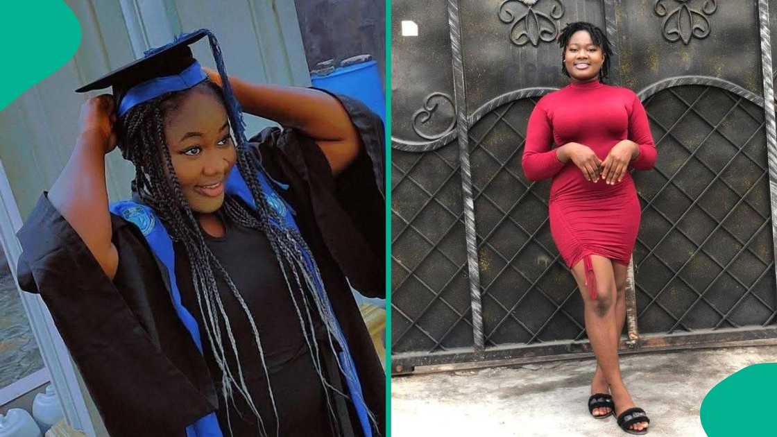 A young lady who once worked as a salesgirl successfully graduated from the University of Port Harcourt (UNIPORT) A young lady who once worked as a salesgirl successfully graduated from the University of Port Harcourt (UNIPORT)