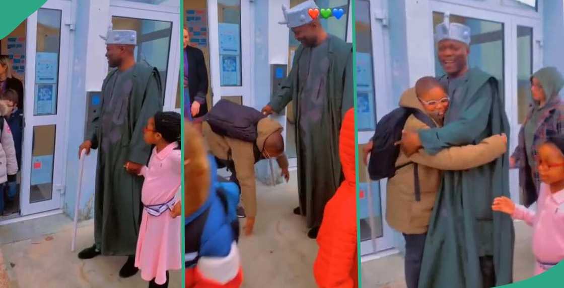 Reactions trail video of King of Kuka's young son greeting him in Yoruba overseas Reactions trail video of King of Kuka's young son greeting him in Yoruba overseas