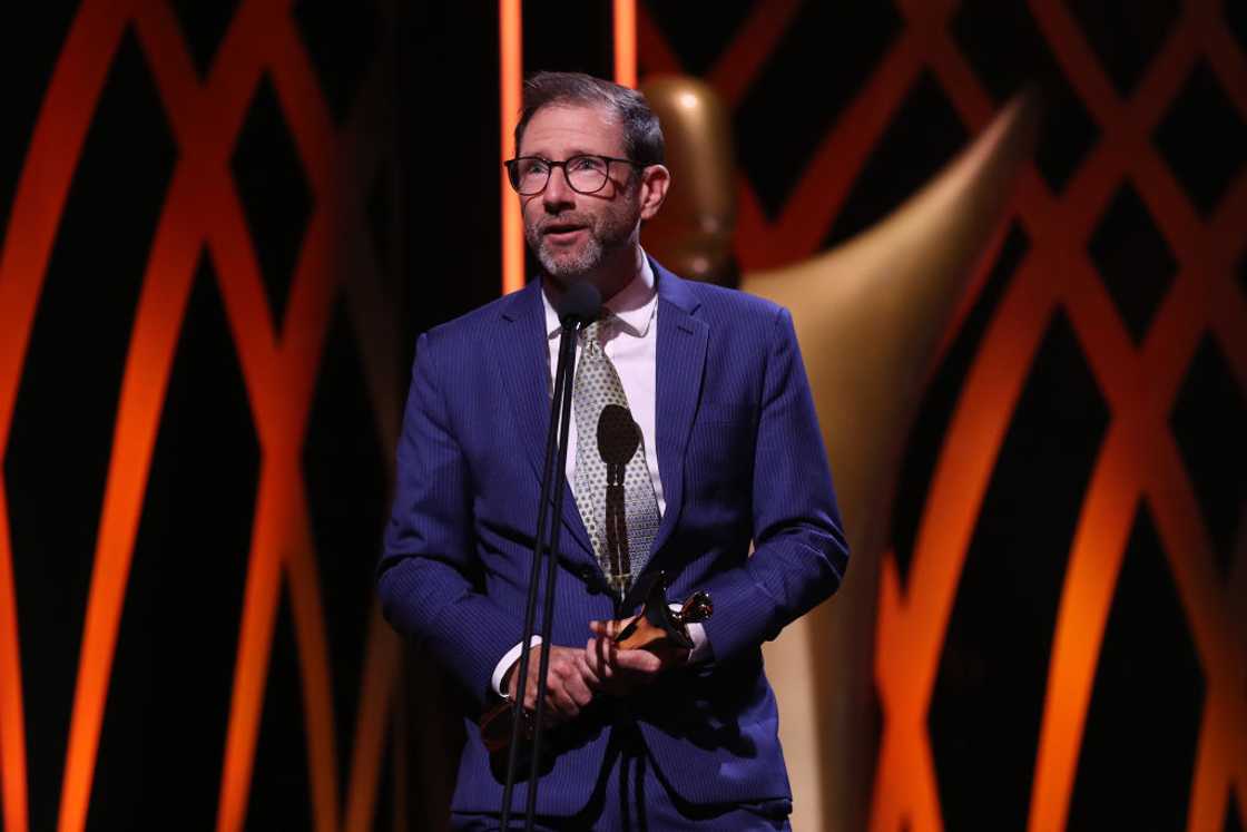 Cian O'Clery accepts an award at the Sydney Opera House Cian O'Clery accepts an award at the Sydney Opera House