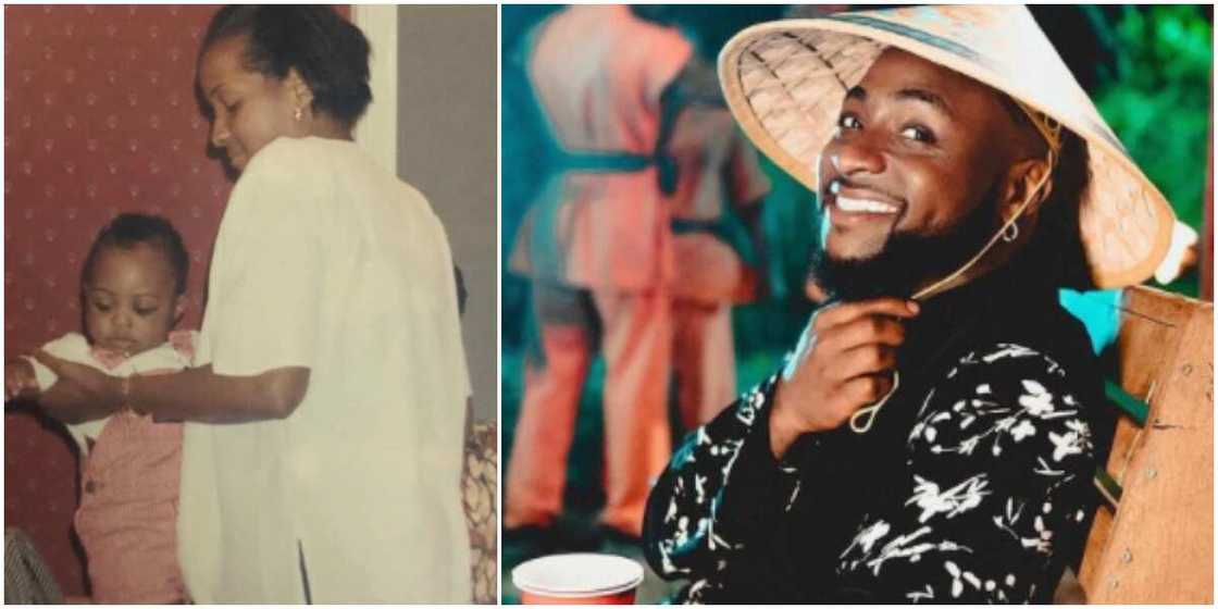 Baby Davido and late mum Baby Davido and late mum