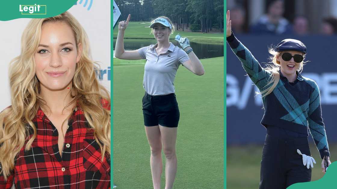 Paige Spiranac (L), Grace Charis (C), and Kathryn Newton (R)