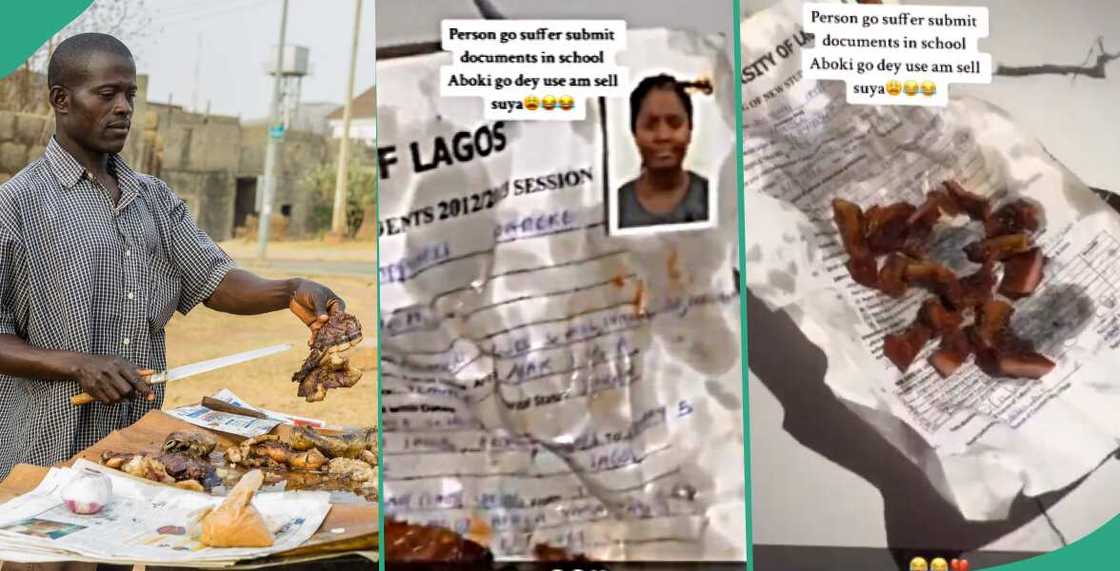 Reactions as aboki uses UNILAG student's document and passport to sell suya