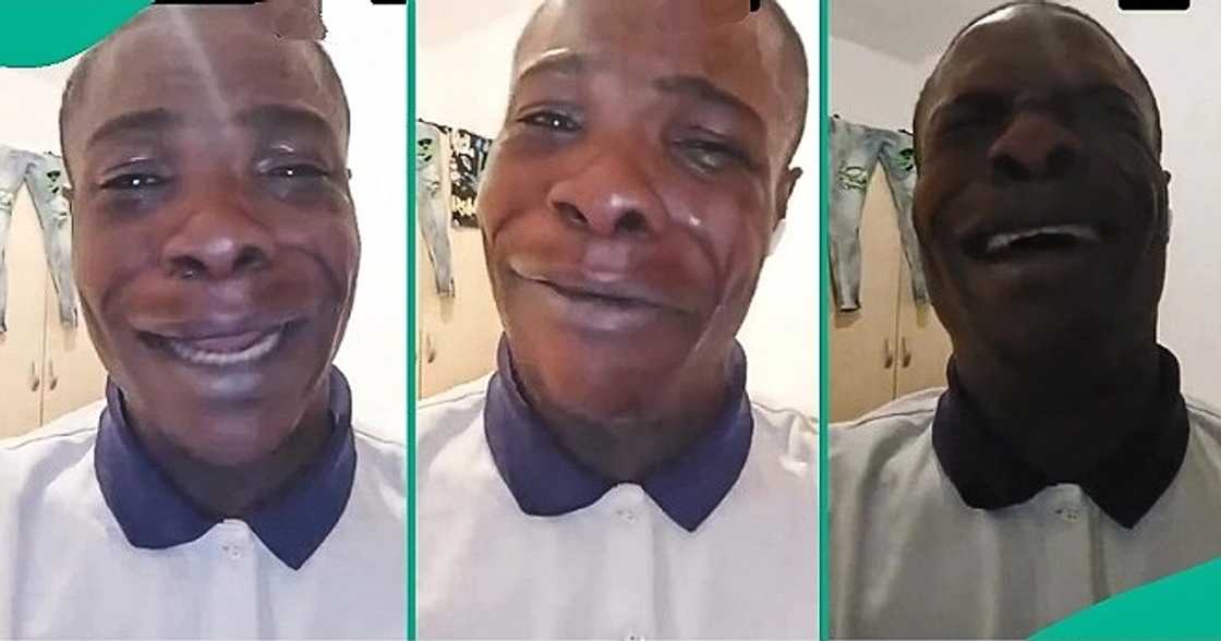 Man cries uncontrollably, says wife is making his life miserable. Man cries uncontrollably, says wife is making his life miserable.