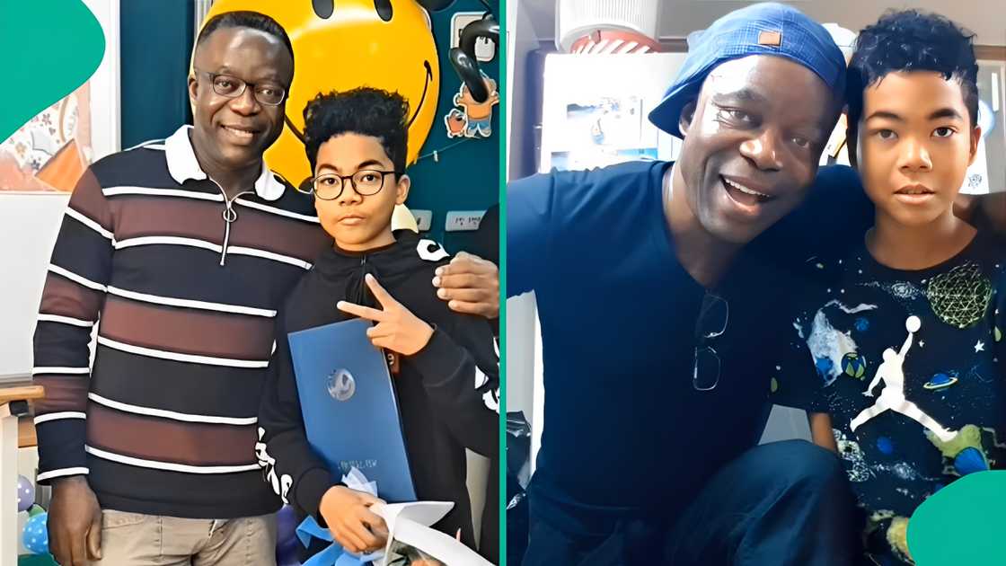 A Nigerian father, Ben Amadi, raised his mixed-race son alone after his Korean wife left for America, documenting his growth from child actor to national athletics star, while responding firmly to women asking to marry him.