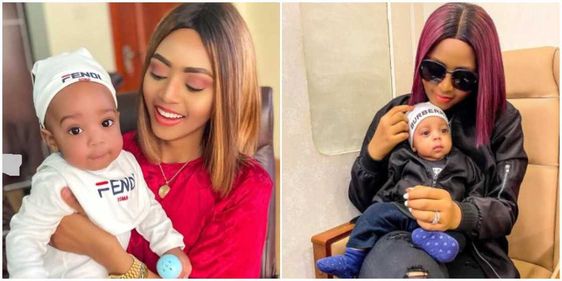 Regina Daniels shows off baby Munir Regina Daniels shows off baby Munir