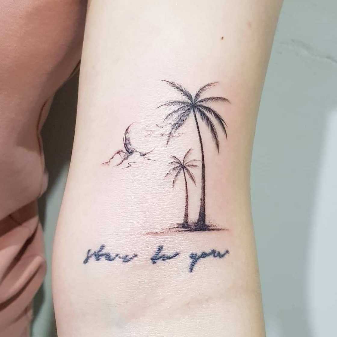 palm tree tattoo