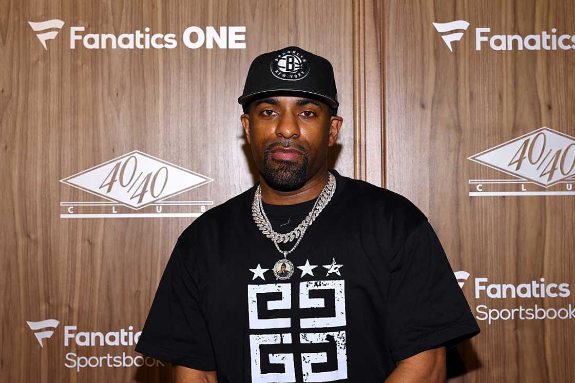 DJ Clue poses at the Javits Centre DJ Clue poses at the Javits Centre