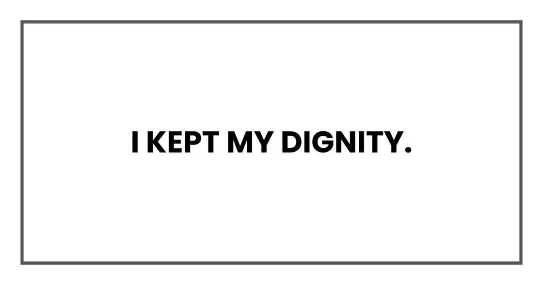 Starting again with dignity.