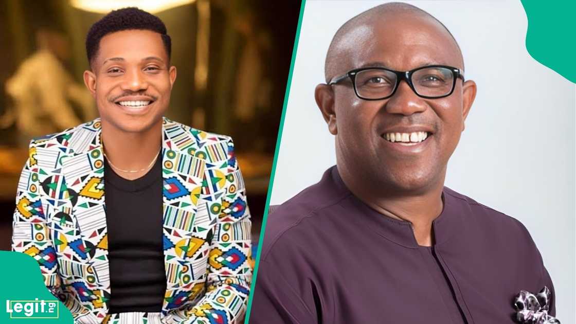 Pastor Jerry Eze acknowledges Peter Obi during church service as congregation applauds