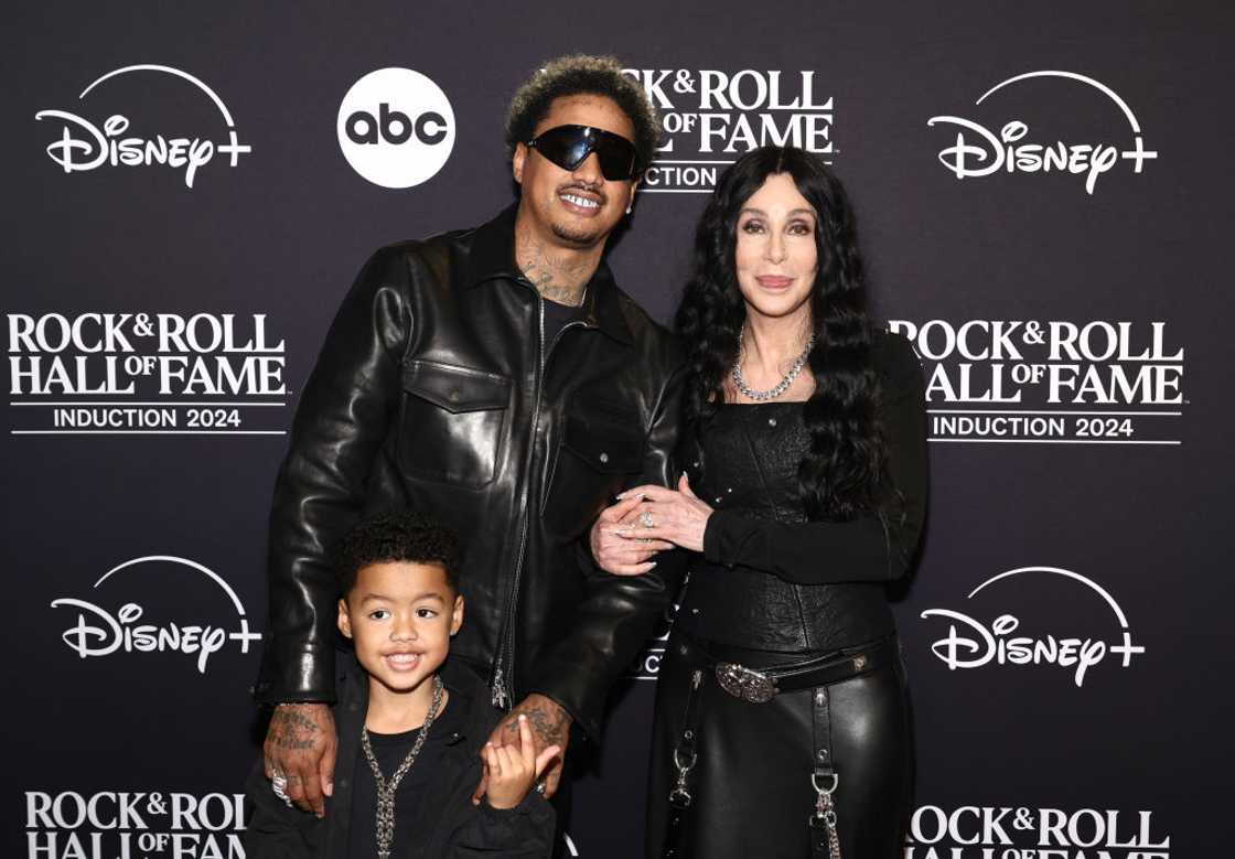 Alexander Edwards and Cher at the 2024 Rock & Roll Hall Of Fame Induction Ceremony.