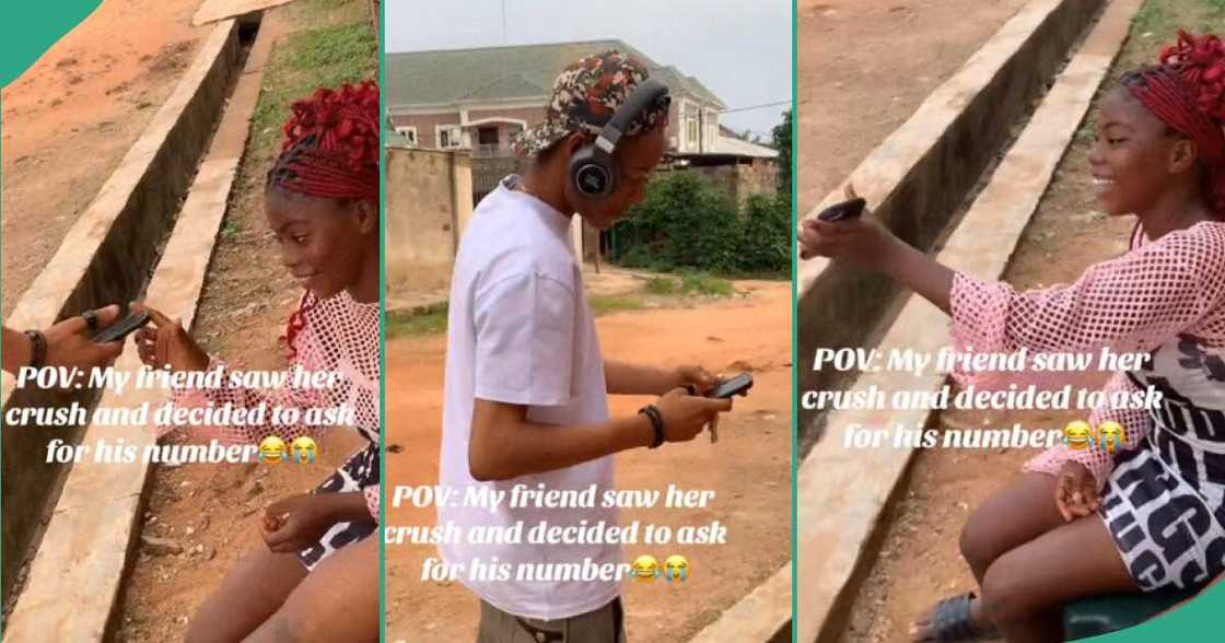 Reactions as lady toasts man herself, collects his number Reactions as lady toasts man herself, collects his number