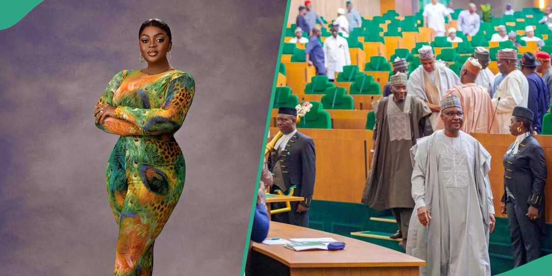 Eniola Badmus and some House of Reps members Eniola Badmus and some House of Reps members