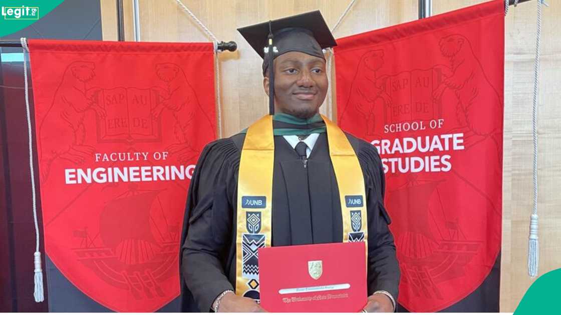 A Nigerian woman celebrated as her son bagged a master’s degree from Canada at 22.
