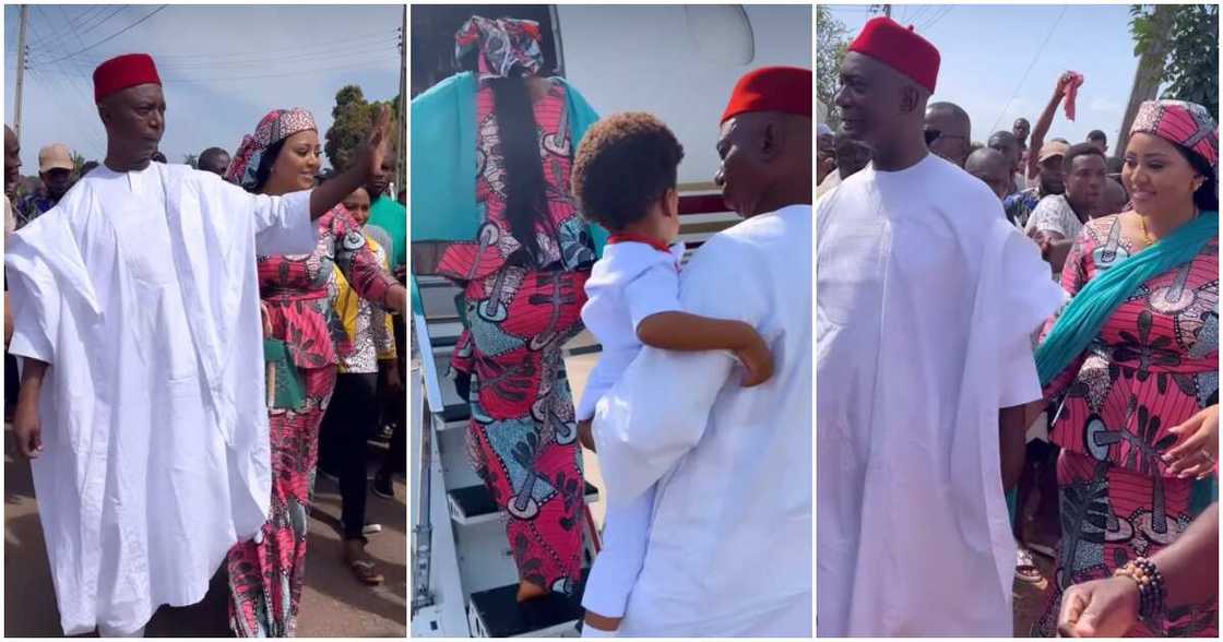 Actress Regina Daniels with her husband and their son Actress Regina Daniels with her husband and their son