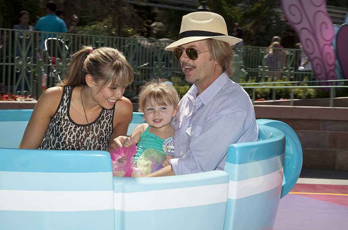 David Spade and Jillian Grace with their daughter Harper.