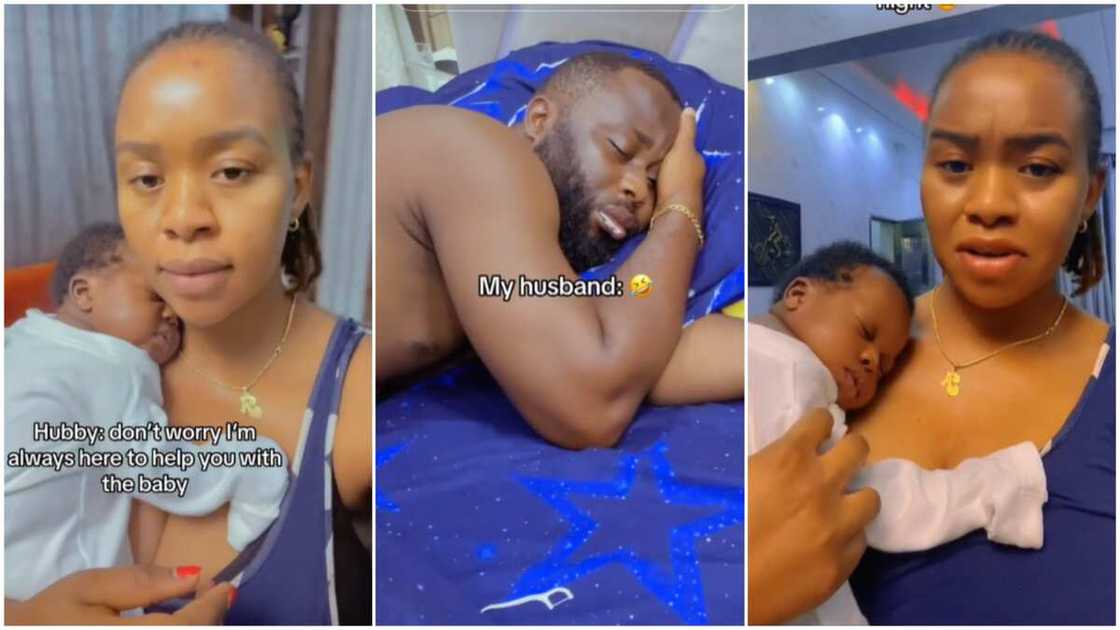 Nursing mother realities/Husband slept off. Nursing mother realities/Husband slept off.