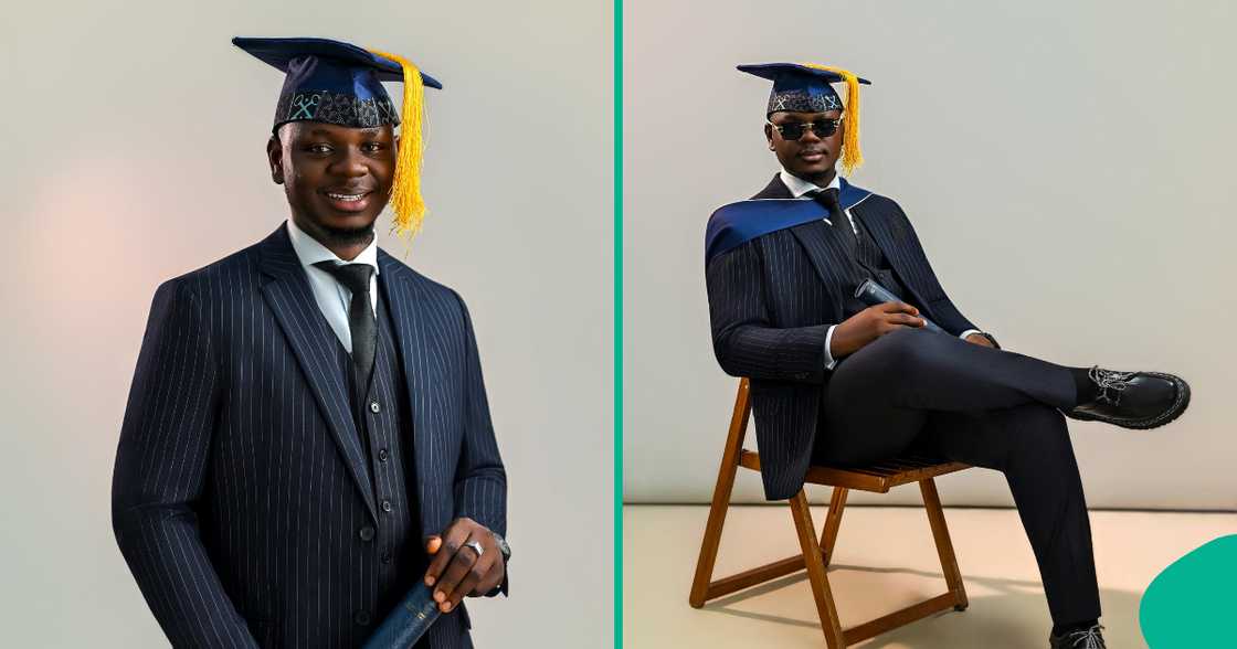 Photos go viral as Nigerian man bags BSc in specialised course.
