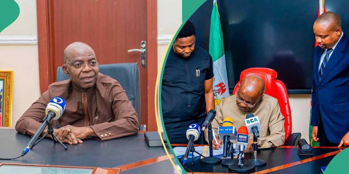 Abia Governor Otti has signed the Pension Repeal Bill of 2024 into law Abia Governor Otti has signed the Pension Repeal Bill of 2024 into law