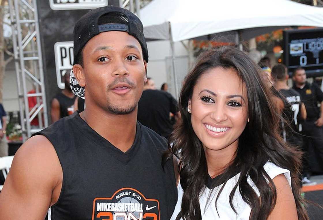 Romeo Miller and Francia Raisa attend a celebrity basketball game in Los Angeles Romeo Miller and Francia Raisa attend a celebrity basketball game in Los Angeles