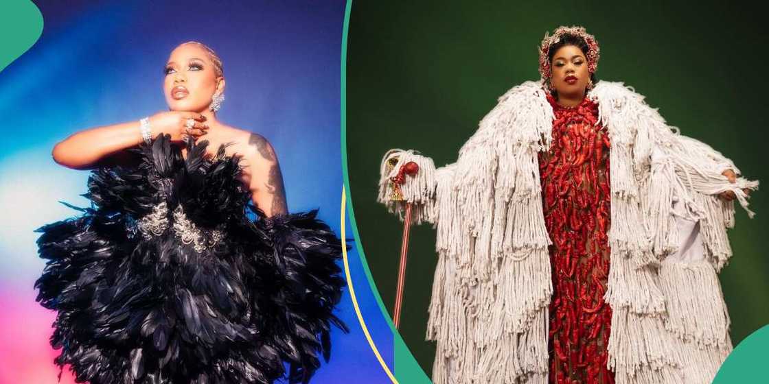 Toyin Lawani wears creatively designed outfit Toyin Lawani wears creatively designed outfit