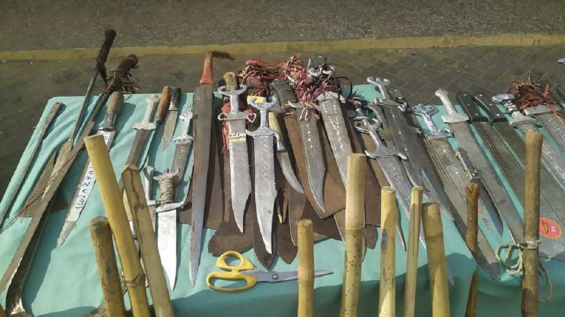 Hotunan Bindigu, Makamai Da Ƙwayoyi Da Ƴan Sanda Suka Ƙwato Hannun Ƴan Fashi Da Masu Garkuwa 225 a Kano Hotunan Bindigu, Makamai Da Ƙwayoyi Da Ƴan Sanda Suka Ƙwato Hannun Ƴan Fashi Da Masu Garkuwa 225 a Kano