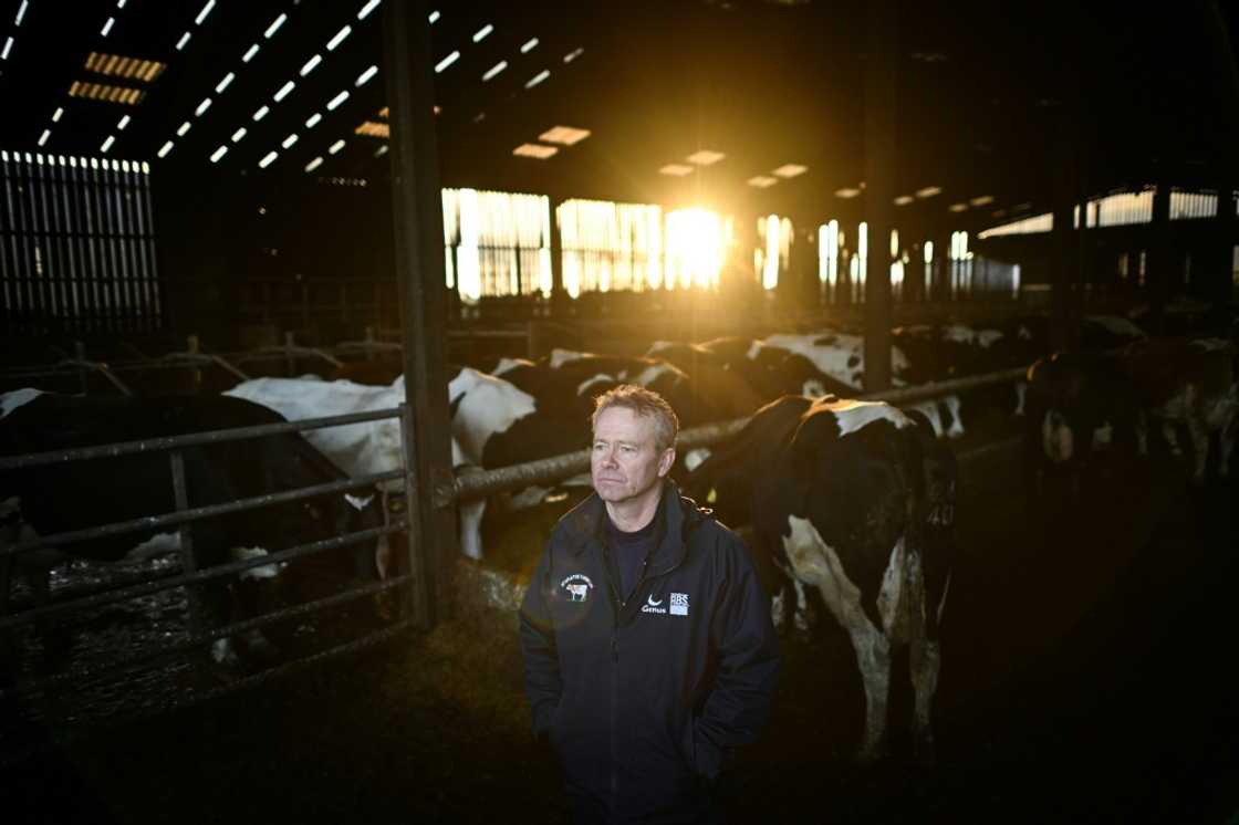 Dairy farmer Adam Stanbury fears the government's new farm tax could ruin his family business in Devon, southwest England Dairy farmer Adam Stanbury fears the government's new farm tax could ruin his family business in Devon, southwest England