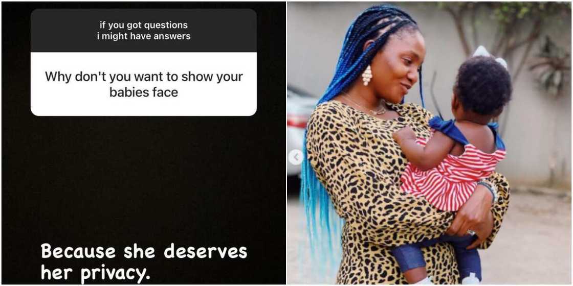 This is the reason I'm hiding my daughter's face - Simi finally declares This is the reason I'm hiding my daughter's face - Simi finally declares