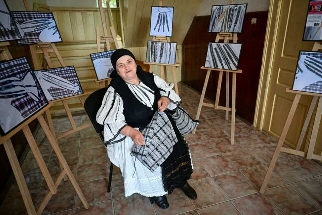 Maria Gioanca, 69, is one of one of the few women who still sew by hand the traditional blouses in Vaideeni Maria Gioanca, 69, is one of one of the few women who still sew by hand the traditional blouses in Vaideeni
