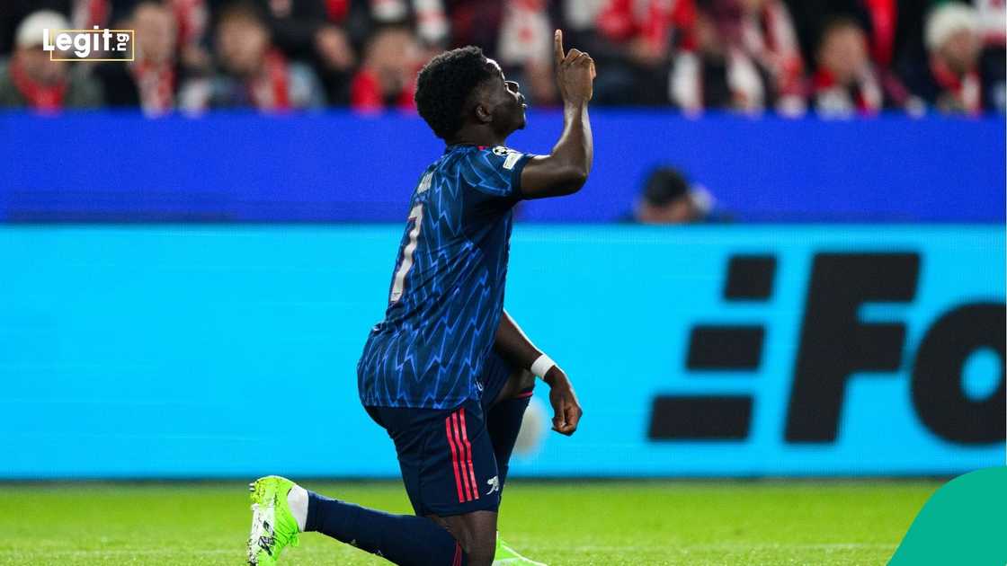 Bukayo Saka, UEFA, Champions League, Slavia Praha, Arsenal, Prague, Czech Republic. Bukayo Saka, UEFA, Champions League, Slavia Praha, Arsenal, Prague, Czech Republic.