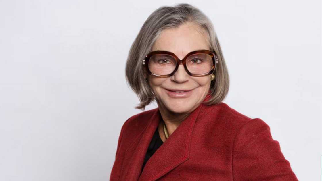 Alice Walton in a maroon suit Alice Walton in a maroon suit