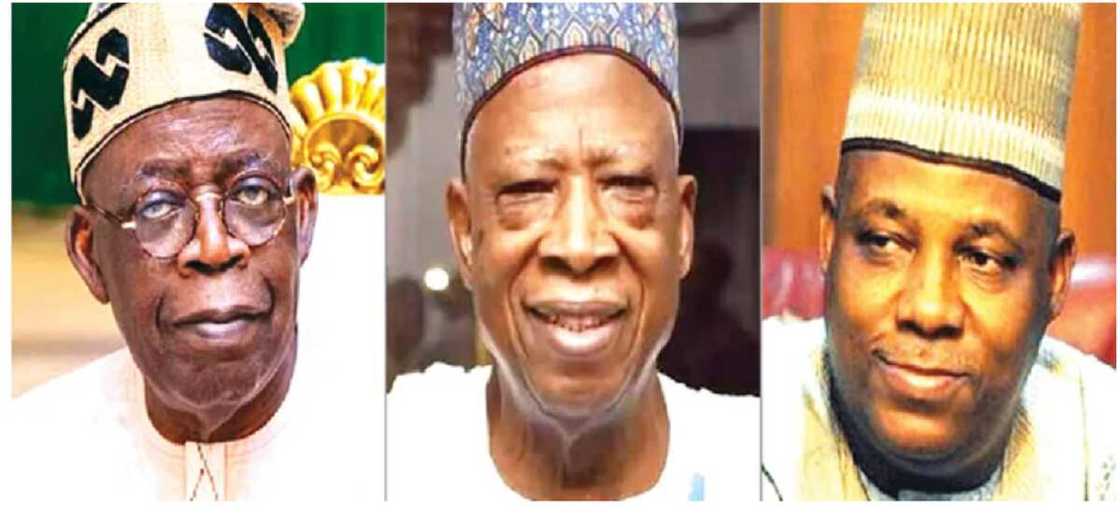 Tinubu, Adamu da Shettima Tinubu, Adamu da Shettima