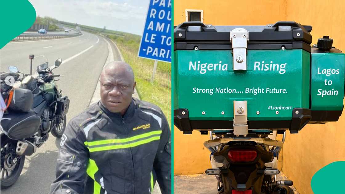 Kunle Adeyanju starts riding from Lagos to Spain. Kunle Adeyanju starts riding from Lagos to Spain.