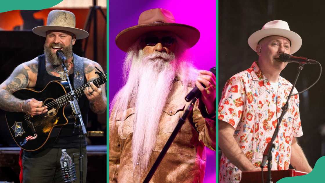 Country music singers Zac Brown, William Lee Golden, and Jerry Dale McFadden Country music singers Zac Brown, William Lee Golden, and Jerry Dale McFadden