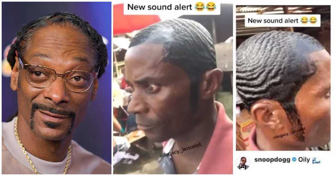 Nigerian man, dripping hairdo, American rapper Snoop Dogg Nigerian man, dripping hairdo, American rapper Snoop Dogg