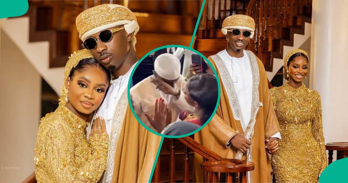 Juma Jux and Priscilla Ojo break down in tears at their wedding. Juma Jux and Priscilla Ojo break down in tears at their wedding.