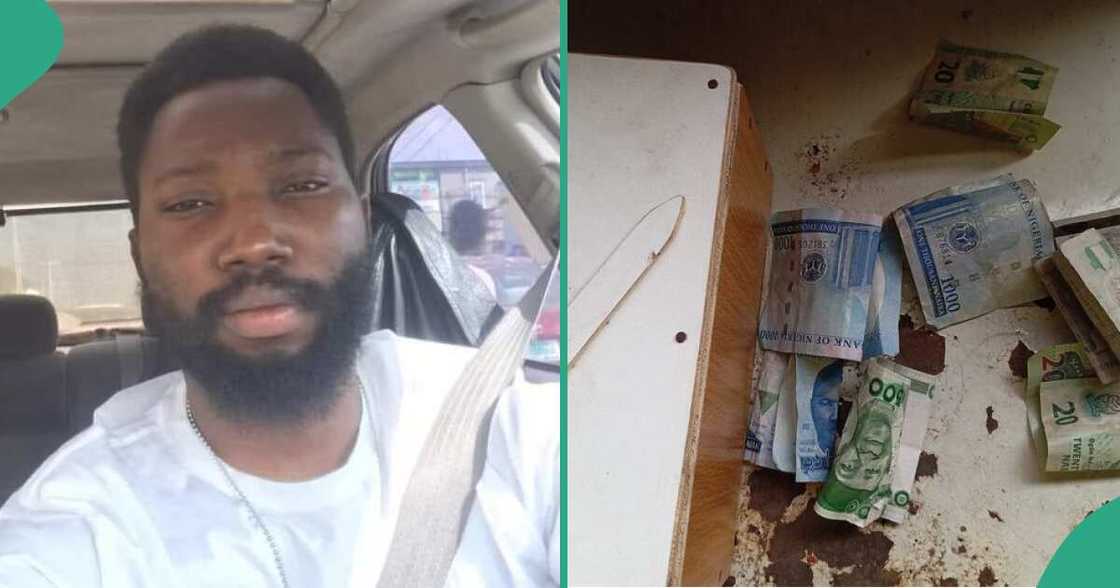 Nigerian man share photo, cries out after shattering his piggy bank Nigerian man share photo, cries out after shattering his piggy bank