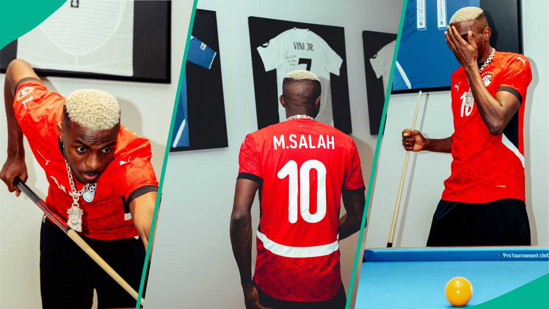 Victor Osimhen in Egypt's shirt ahead of the round of 32 World Cup match on Friday. Photo by @victorosimhen9