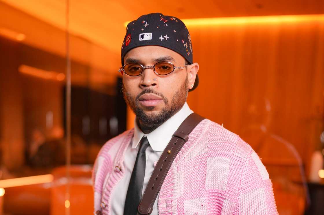 Chris Brown at the Louis Vuitton Men's Fall/Winter fashion show as part of Paris Men's Fashion Week held at Fondation Louis Vuitton in Paris, France Chris Brown at the Louis Vuitton Men's Fall/Winter fashion show as part of Paris Men's Fashion Week held at Fondation Louis Vuitton in Paris, France