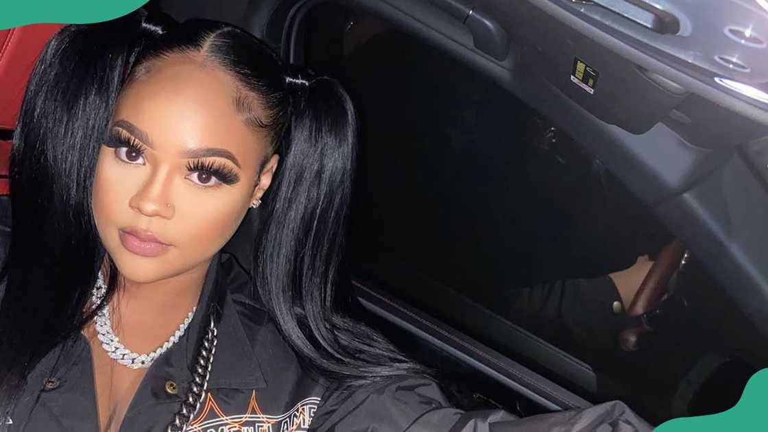 Tiaura Iverson in a car