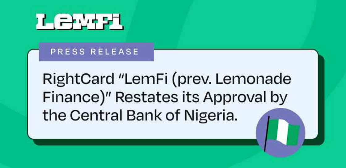 RightCard LemFi (prev Lemonade Finance) Restates its Approval by the Central Bank of Nigeria