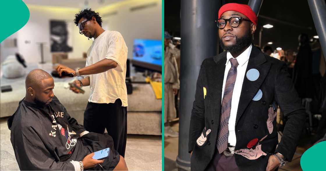 Davido's barber says he has been barbing his hair for 12 years. Davido's barber says he has been barbing his hair for 12 years.