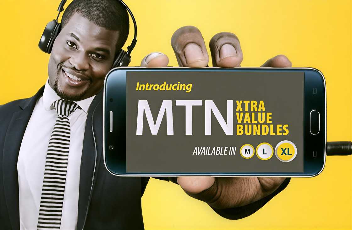 A guy showcasing MTN X‍traValue on phone