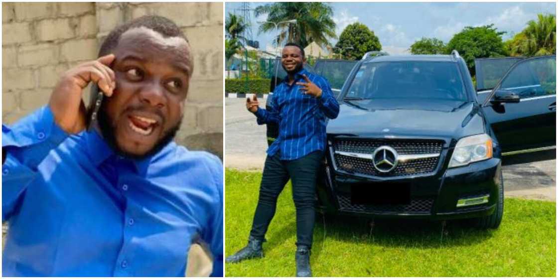 Surprise as Comedian Mr Funny Aka Sabinus Known for Poverty-Themed Skits Buys New Benz Surprise as Comedian Mr Funny Aka Sabinus Known for Poverty-Themed Skits Buys New Benz