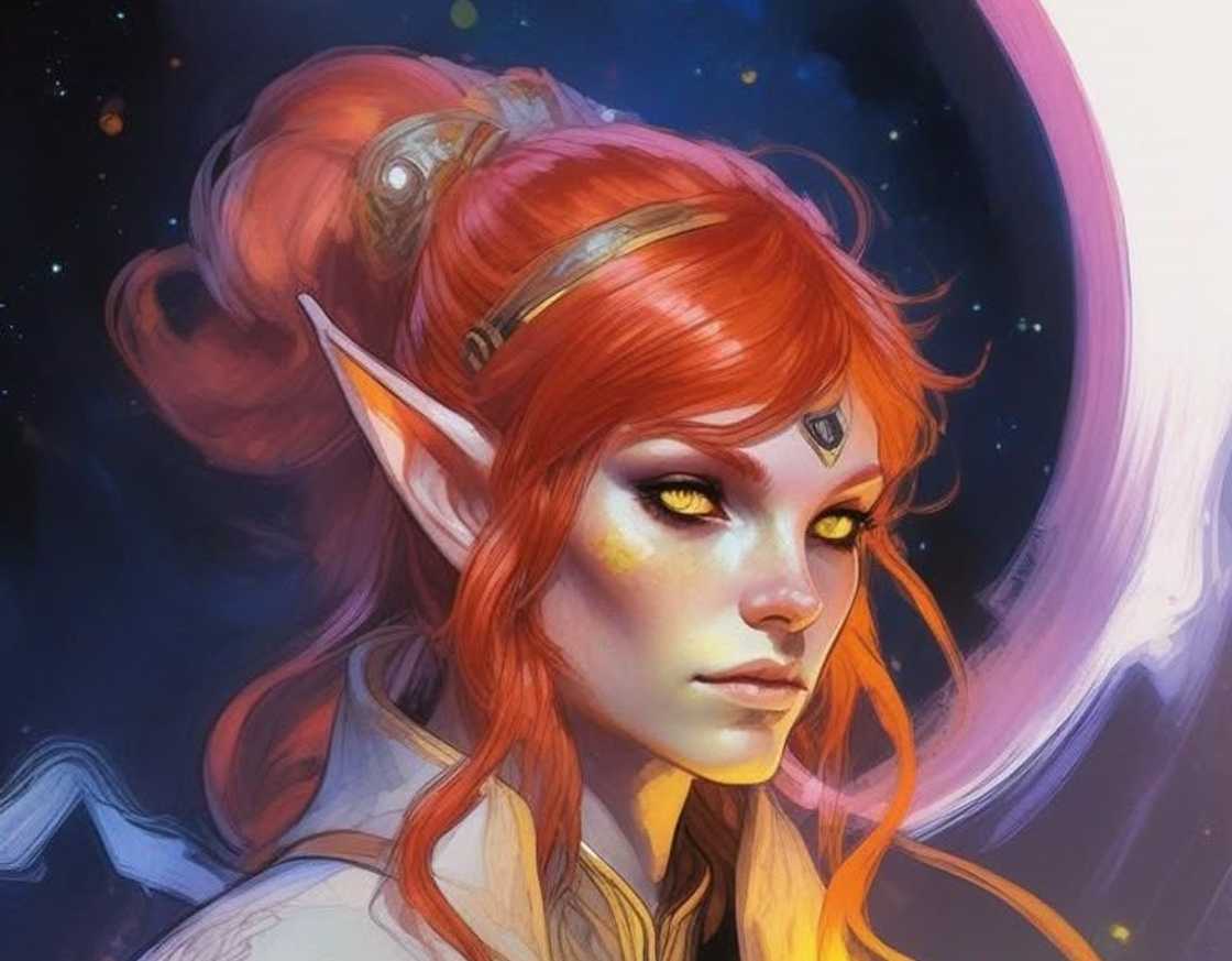 A female Astral Elf also known as the Spelljammer A female Astral Elf also known as the Spelljammer