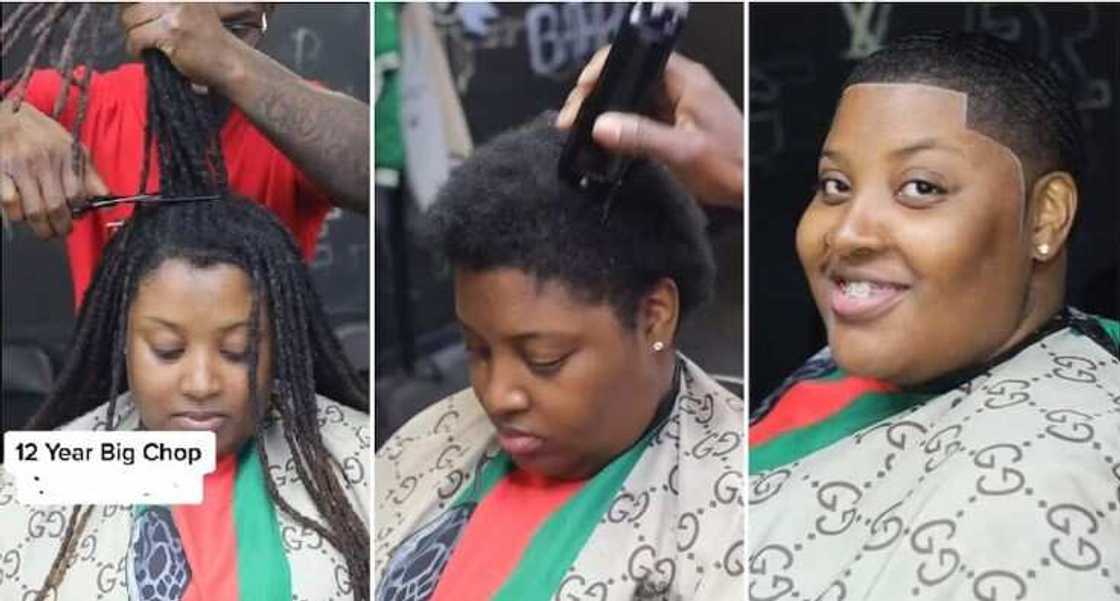 Photos of a lady cutting off her dreadlocks. Photos of a lady cutting off her dreadlocks.