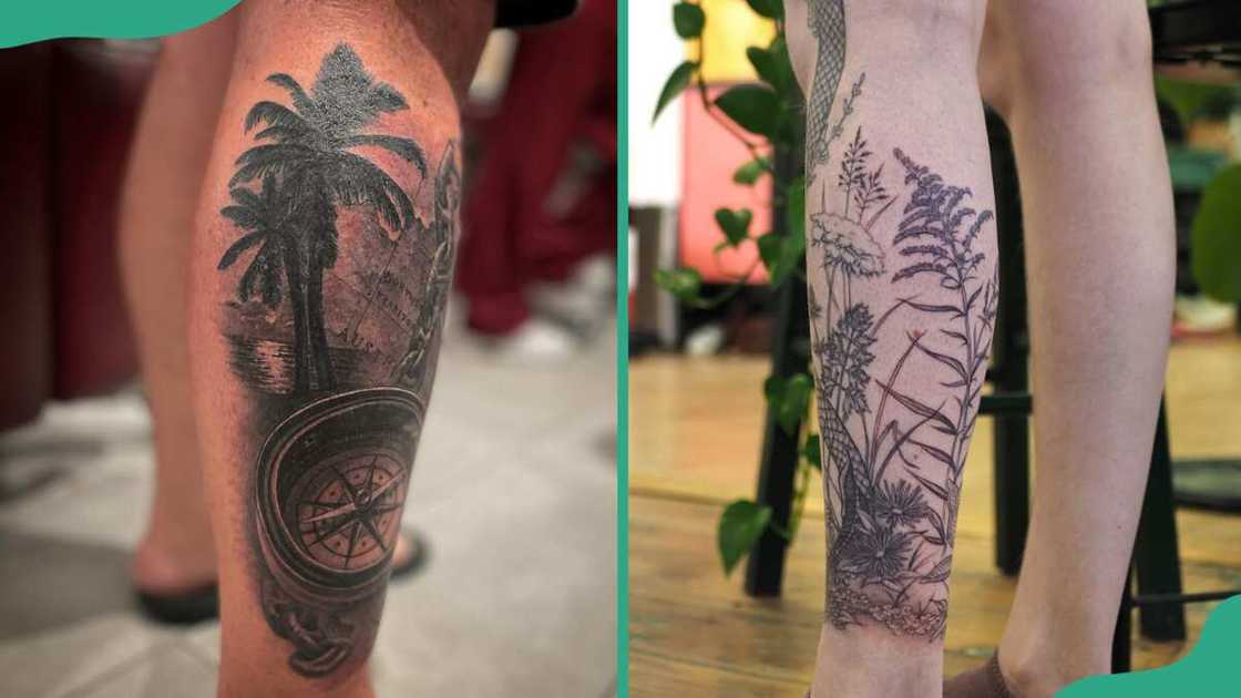 Single dark tree tattoos